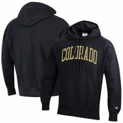 Men's Champion Black Colorado Buffaloes Team Arch Reverse Weave Pullover Hoodie