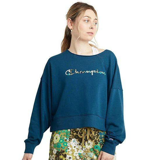 Women's Champion® Campus French Terry Crewneck Sweatshirt Natural Women's Champion® Campus French Terry Crewneck Sweatshirt Natural -Champion shop unnamed file 1005