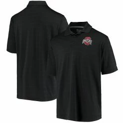Men's Champion Black Ohio State Buckeyes Textured Solid Polo