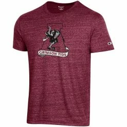 Men's Champion Heathered Crimson Alabama Crimson Tide Vault Logo Tri-Blend T-Shirt 4 Men's Champion Heathered Crimson Alabama Crimson Tide Vault Logo Tri-Blend T-Shirt -Champion shop unnamed file 10099