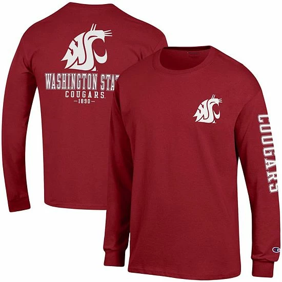 Men's Champion Crimson Washington State Cougars Team Stack Long Sleeve T-Shirt Men's Champion Crimson Washington State Cougars Team Stack Long Sleeve T-Shirt -Champion shop unnamed file 10117