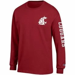 Men's Champion Crimson Washington State Cougars Team Stack Long Sleeve T-Shirt 4 Men's Champion Crimson Washington State Cougars Team Stack Long Sleeve T-Shirt -Champion shop unnamed file 10118