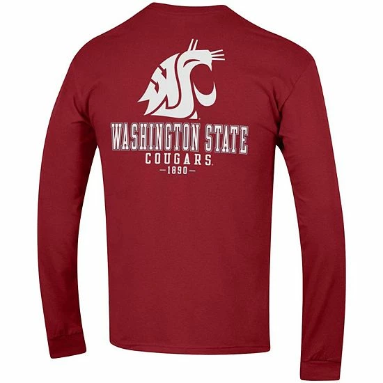Men's Champion Crimson Washington State Cougars Team Stack Long Sleeve T-Shirt Men's Champion Crimson Washington State Cougars Team Stack Long Sleeve T-Shirt -Champion shop unnamed file 10119