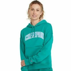 Women's Champion® Powerblend Fleece Hoodie Emerald Night Oxford -Champion shop unnamed file 1013