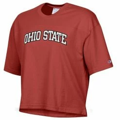 Women's Champion Scarlet Ohio State Buckeyes Vintage Wash Boxy Crop T-Shirt 4 Women's Champion Scarlet Ohio State Buckeyes Vintage Wash Boxy Crop T-Shirt -Champion shop unnamed file 10157