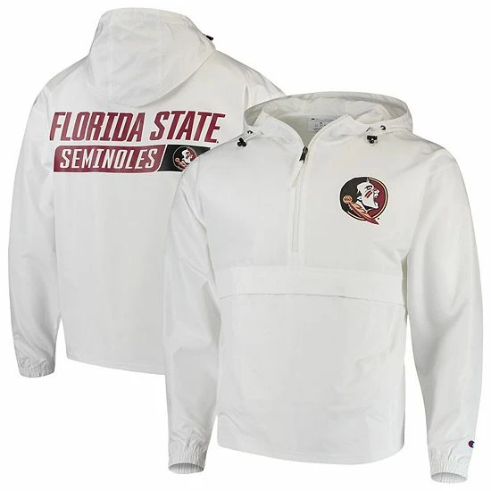 Men's Champion White Florida State Seminoles Tailgate Packable Half-Zip Jacket Men's Champion White Florida State Seminoles Tailgate Packable Half-Zip Jacket -Champion shop unnamed file 10164