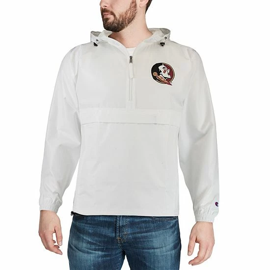 Men's Champion White Florida State Seminoles Tailgate Packable Half-Zip Jacket Men's Champion White Florida State Seminoles Tailgate Packable Half-Zip Jacket -Champion shop unnamed file 10167