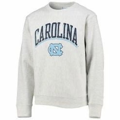 Youth Champion Heathered Gray North Carolina Tar Heels Reverse Weave Pullover Sweatshirt -Champion shop unnamed file 10219