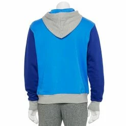 Men's Champion® Colorblock Powerblend Fleece Hoodie Blue Jay Valiant Blue -Champion shop unnamed file 1022