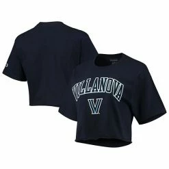 Women's Champion Navy Villanova Wildcats Logo Boyfriend Cropped T-Shirt -Champion shop unnamed file 10226