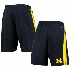 Men's Champion Navy Michigan Wolverines Side Stripe Shorts
