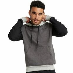 Men's Champion® Colorblock Powerblend Fleece Hoodie Blue Jay Valiant Blue -Champion shop unnamed file 1026