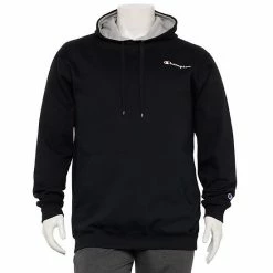 Big & Tall Champion® Powerblend Fleece Hoodie Black