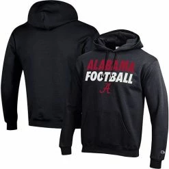 Men's Champion Black Alabama Crimson Tide Game Ready Football Pullover Hoodie
