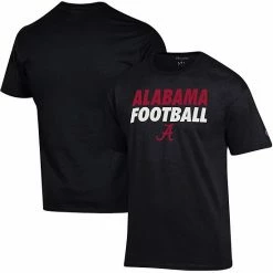Men's Champion Black Alabama Crimson Tide Game Ready Football T-Shirt