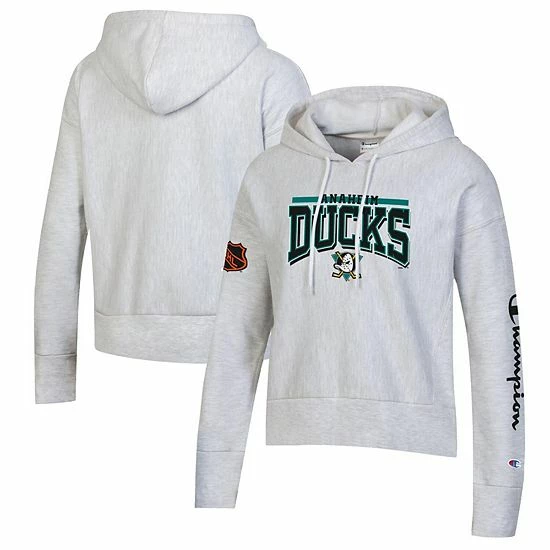 Women's Champion Heathered Gray Anaheim Ducks Reverse Weave Pullover Hoodie Women's Champion Heathered Gray Anaheim Ducks Reverse Weave Pullover Hoodie -Champion shop unnamed file 10335