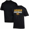 Men's Champion Black Iowa Hawkeyes Game Ready Football T-Shirt