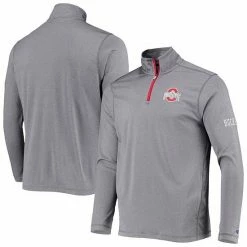 Men's Champion Gray Ohio State Buckeyes Victory Quarter-Zip Jacket