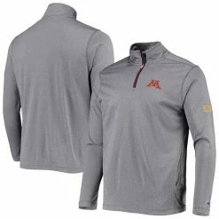 Men's Champion Gray Minnesota Golden Gophers Victory Quarter-Zip Jacket