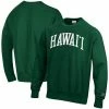 Men's Champion Green Hawaii Warriors Arch Reverse Weave Pullover Sweatshirt -Champion shop unnamed file 10471