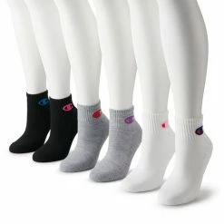 Women's Champion® 6-Pack Core Cushioned Ankle Socks #CH682 Black -Champion shop unnamed file 1049