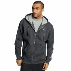 Men's Champion® Fleece Powerblend Zip-Up Hoodie Maroon -Champion shop unnamed file 105