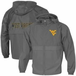 Men's Champion Graphite West Virginia Mountaineers Team Lightweight Full-Zip Jacket