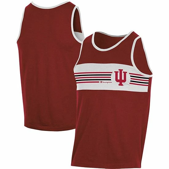Men's Champion Crimson Indiana Hoosiers Colorblock Tank Top Men's Champion Crimson Indiana Hoosiers Colorblock Tank Top -Champion shop unnamed file 10576