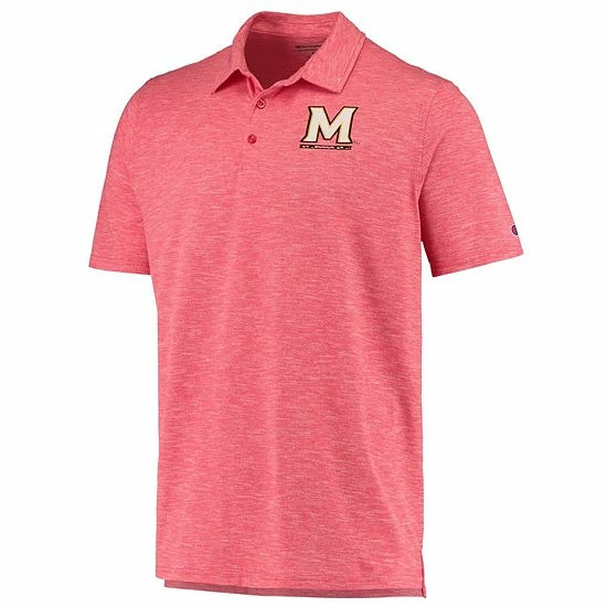 Men's Champion Red Maryland Terrapins Micro Mesh Space-Dye Polo Men's Champion Red Maryland Terrapins Micro Mesh Space-Dye Polo -Champion shop unnamed file 10643