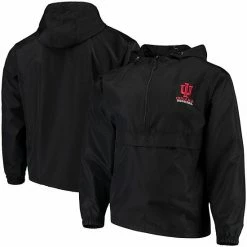 Men's Champion Black Indiana Hoosiers Packable Jacket
