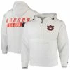 Men's Champion White Auburn Tigers Tailgate Packable Half-Zip Jacket -Champion shop unnamed file 10717