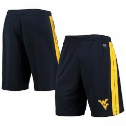 Men's Champion Navy West Virginia Mountaineers Side Stripe Shorts