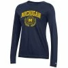 Women's Champion Navy Michigan Wolverines University Laurels Long Sleeve T-Shirt -Champion shop unnamed file 10804