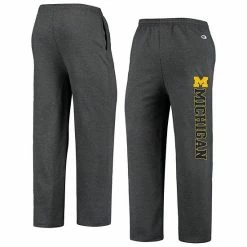 Men's Champion Gray Michigan Wolverines Powerblend Pants