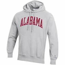Men's Champion Heathered Gray Alabama Crimson Tide Big & Tall Reverse Weave Fleece Pullover Hoodie Sweatshirt -Champion shop unnamed file 10827