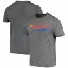 Men's Champion Gray Kansas Jayhawks Slash Stack T-Shirt