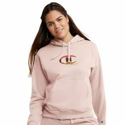 Women's Champion® Powerblend Fleece Hoodie Sheer Pale Pink -Champion shop unnamed file 1090