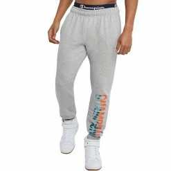 Men's Champion® Graphic Powerblend Fleece Joggers Oxford Gray