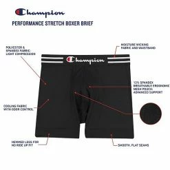Men's Champion 3-Pack Performance Boxer Brief Black 5 Men's Champion 3-Pack Performance Boxer Brief Black -Champion shop unnamed file 1103