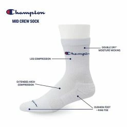 Men's Champion® 3-pack Compression Mid-Crew Sport Socks Black -Champion shop unnamed file 1120