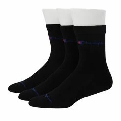 Men's Champion® 3-pack Compression Mid-Crew Sport Socks Black -Champion shop unnamed file 1122