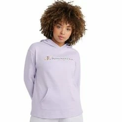 Women's Champion® Midweight Jersey Hoodie Urban Lilac -Champion shop unnamed file 1130