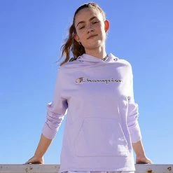 Women's Champion® Midweight Jersey Hoodie Urban Lilac -Champion shop unnamed file 1135