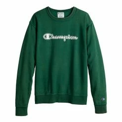 Men's Champion® Vintage Wash Varsity Fleece Crew Sweatshirt Solar Wash Forest Peak -Champion shop unnamed file 1143