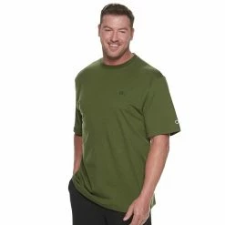 Big & Tall Champion® Solid Tee Green Myth -Champion shop unnamed file 116