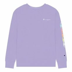 Girls 7-16 Champion® Overlap Repeat Fleece Sweatshirt Lilac -Champion shop unnamed file 1172