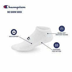 Men's Champion® 6-pack Basic Performance No-Show Socks Black -Champion shop unnamed file 1177