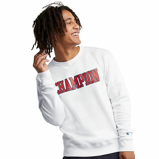 Men's Champion® Powerblend Fleece Crew Sweatshirt White Men's Champion® Powerblend Fleece Crew Sweatshirt White -Champion shop unnamed file 1185