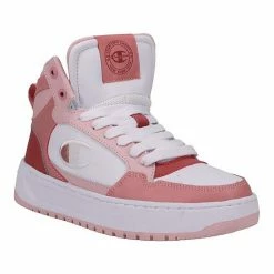 Champion Drome Women's High-Top Shoes White Hush Pink