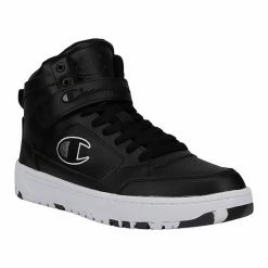 Champion® Drome Men's High-Top Shoes Black White Stormy -Champion shop unnamed file 1218